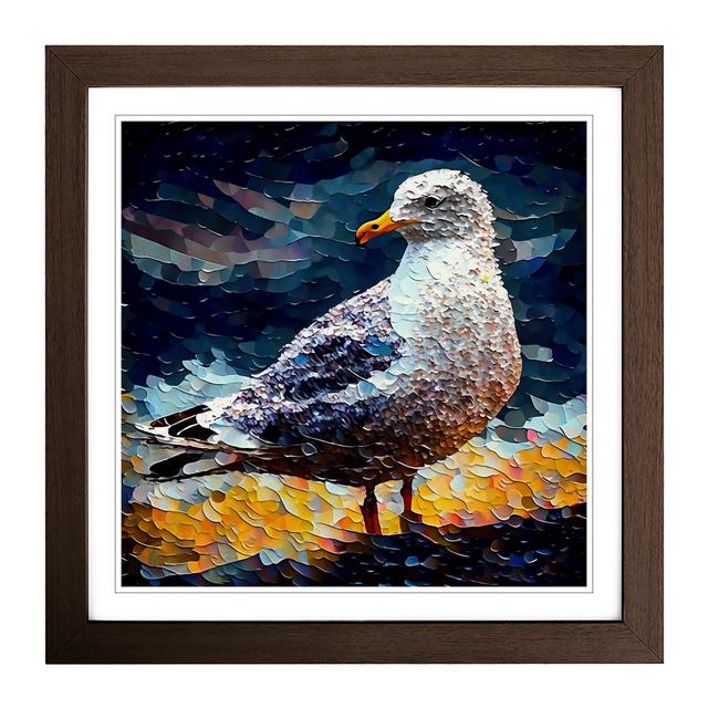 Seagull Neo-Impressionism House of Hampton Frame Colour: Walnut on Productcaster.