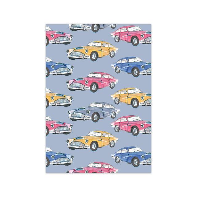 Vintage Cars by Laura Irwin - Graphic Art Print on Paper Isabelle & Max Size: 29.7cm H x 21cm W x 3cm D, Frame Option: No Framed on Productcaster.