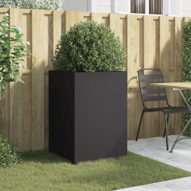 Planter Steel Latitude Run Size: 75cm H x 52cm W x 48cm D, Colour: Black on Productcaster.