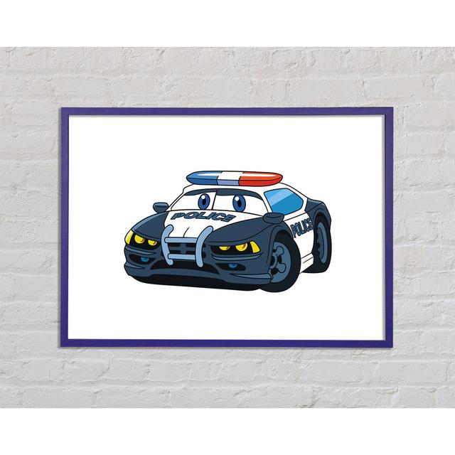 Police Car Love - Single Picture Frame Art Prints Happy Larry Size: 59.7cm H x 84.1cm W x 2cm D on Productcaster.