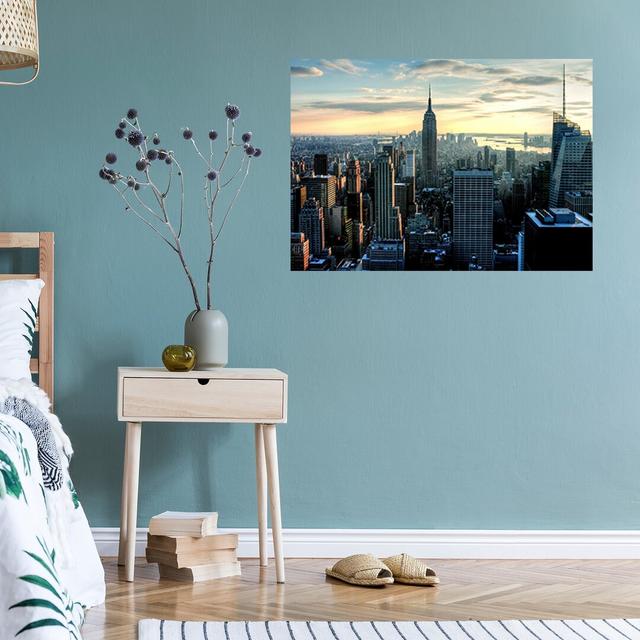 Canvas Print, Cities And Gray Architecture Ebern Designs Size: 80cm H x 120cm W on Productcaster.