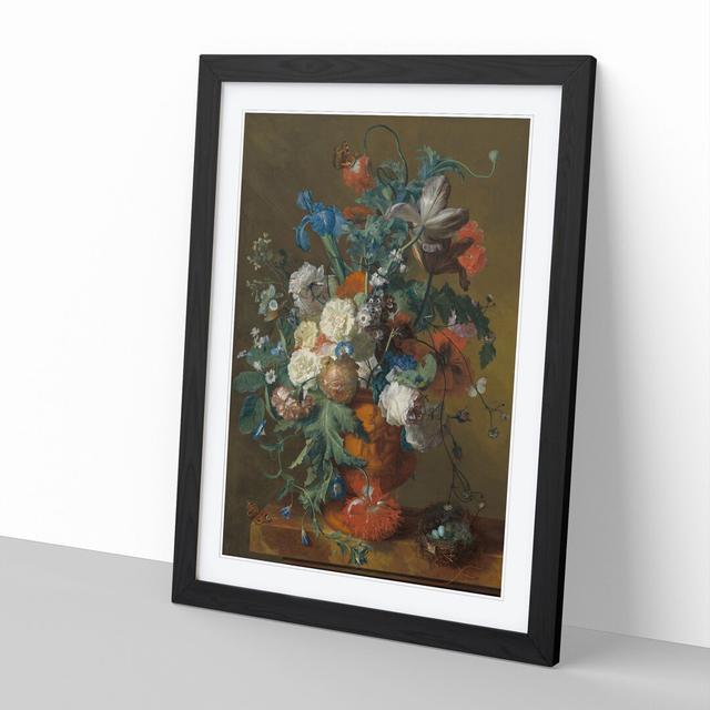 Still Life with Flowers Vol.7 by Jan Van Huysum - Picture Frame Painting on MDF East Urban Home Frame Option: Black Framed, Size: 36cm H x 27cm W x 2c on Productcaster.