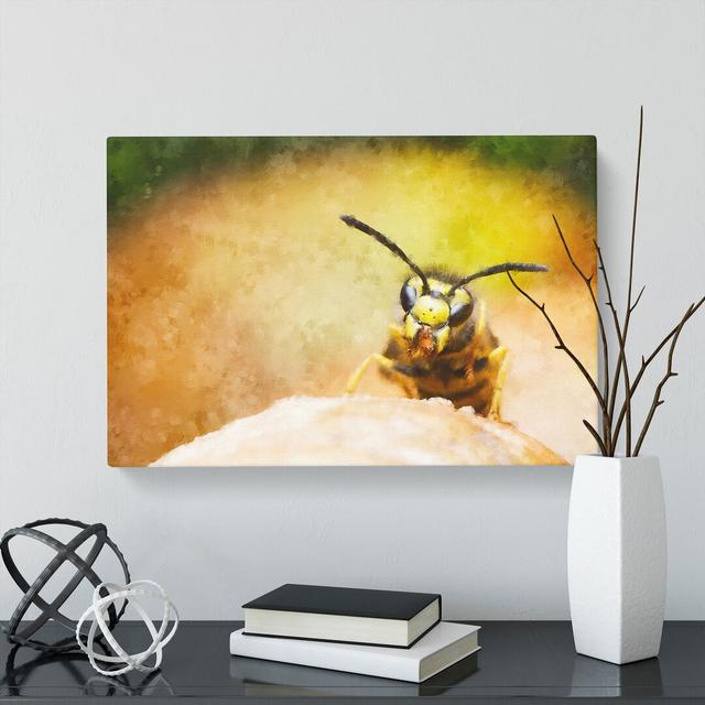 Wasp - Wrapped Canvas Print East Urban Home Size: 50cm H x 76cm W x 3cm D on Productcaster.