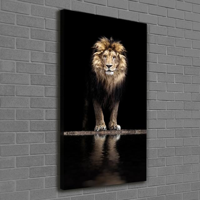 Portrait of a Lion - Wrapped Canvas Art Print Ebern Designs on Productcaster.