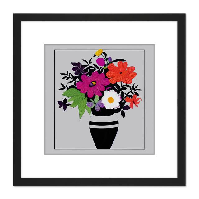 Retro Flowers in a Vase Art Deco 1920'S - Picture Frame Graphic Art Wee Blue Coo on Productcaster.