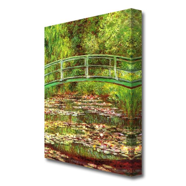 Bridge Over the Sea Rose Pond by Claude Monet - Wrapped Canvas Painting Print East Urban Home Size: 142.2 cm H x 101.6 cm W on Productcaster.