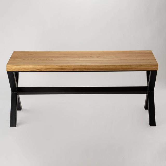 Glafira Wood Bench Williston Forge Size: 50cm H x 70cm W x 35cm D on Productcaster.