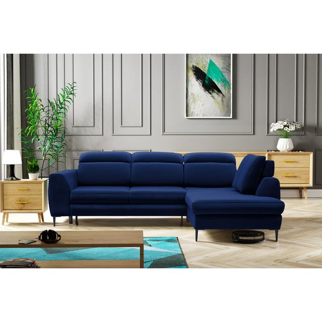 Ecksofa Palladio Perspections Ausrichtung: Rechts ausgerichtet, Polsterfarbe: Blau on Productcaster.