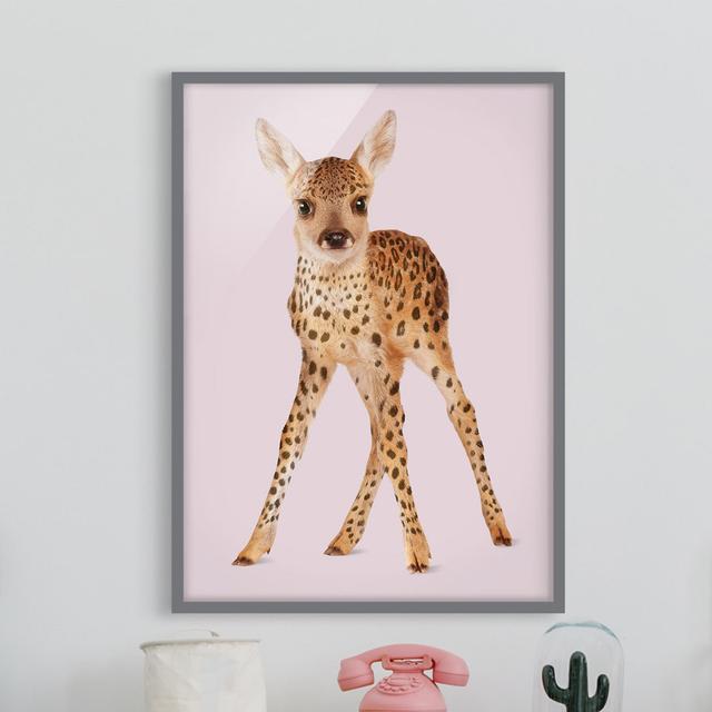 Leo Fawn by Jonas Loose - Picture Frame Graphic Art on Paper Union Rustic Size: 40cm H x 30cm W x 2cm D, Frame Option: Grey Framed on Productcaster.