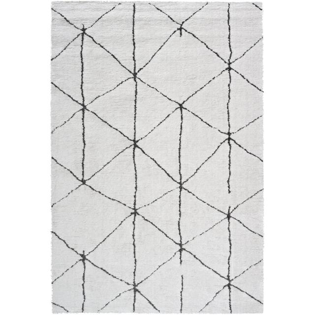 Hillview Geometric Machine Woven Ivory Area Rug Natur Pur Rug Size: Rectangle 80 x 150cm on Productcaster.