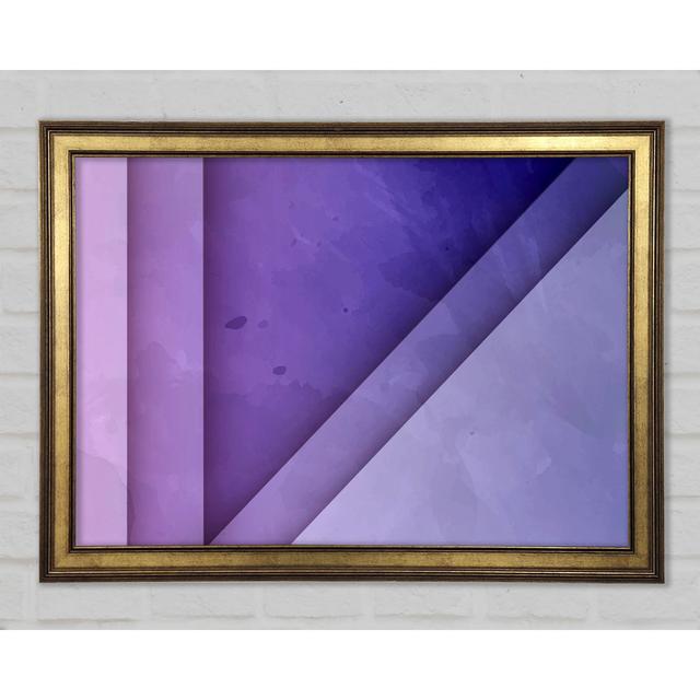 Purple Triangle Framed Print Ivy Bronx Size: 84.1cm H x 118.9cm W x 1.5cm D on Productcaster.