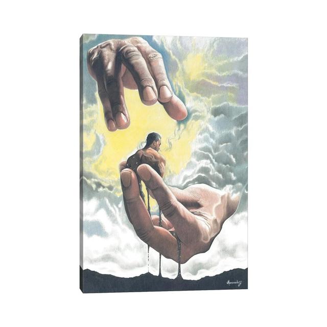 Creation of Man by Manasseh Johnson - Painting Print on Canvas 17 Stories Format: Wrapped Canvas, Size: 101.6cm H x 66.04cm W x 1.91cm D on Productcaster.