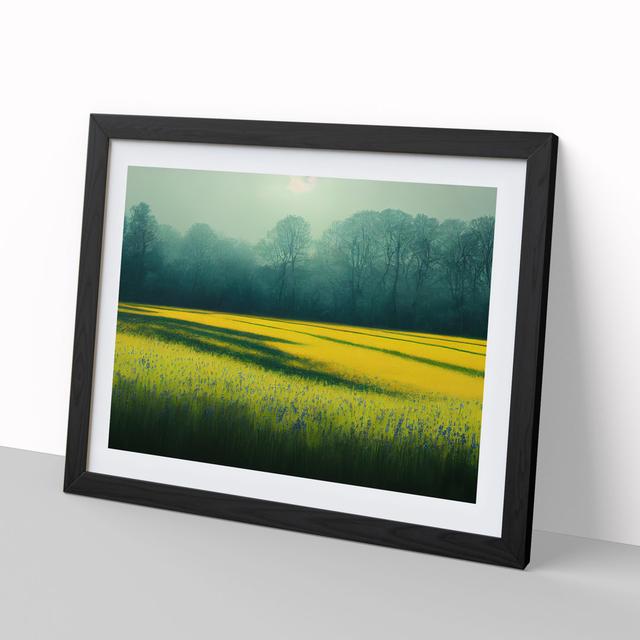 Irresistible Bluebell Field - Picture Frame Graphic Art Marlow Home Co. Size: 25cm H x 34cm W x 2cm D, Frame Colour: Black Framed on Productcaster.