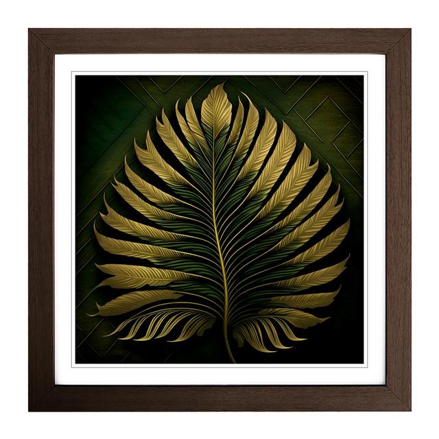 Palm Leaf Ornamental - Single Picture Frame Art Prints on Wood Bay Isle Home Format: Walnut on Productcaster.