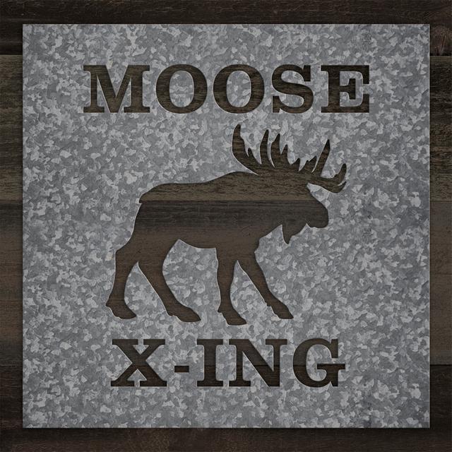 Moose X-Ing - Wrapped Canvas Print Alpen Home Size: 51cm H x 51cm W x 3.8cm D on Productcaster.