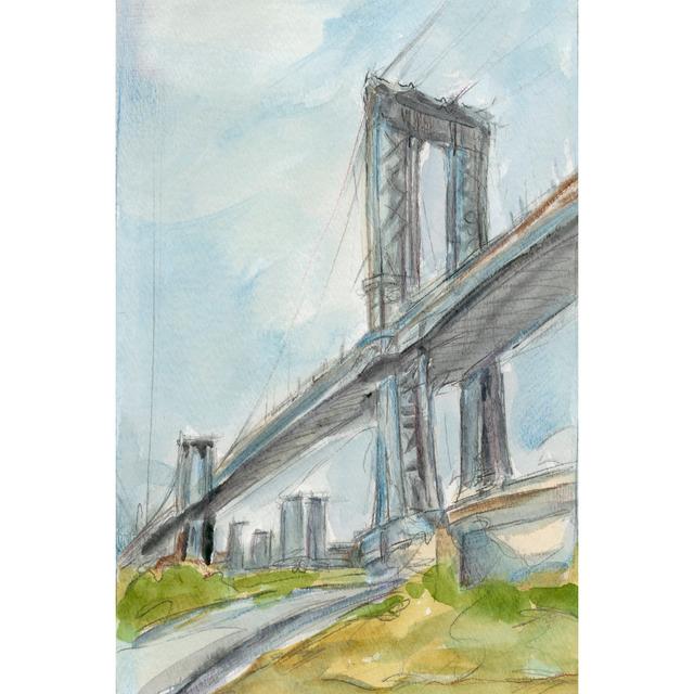 Plein Air Bridge Study I by Ethan Harper - Wrapped Canvas Art Prints Marlow Home Co. Size: 30cm H x 20cm W on Productcaster.