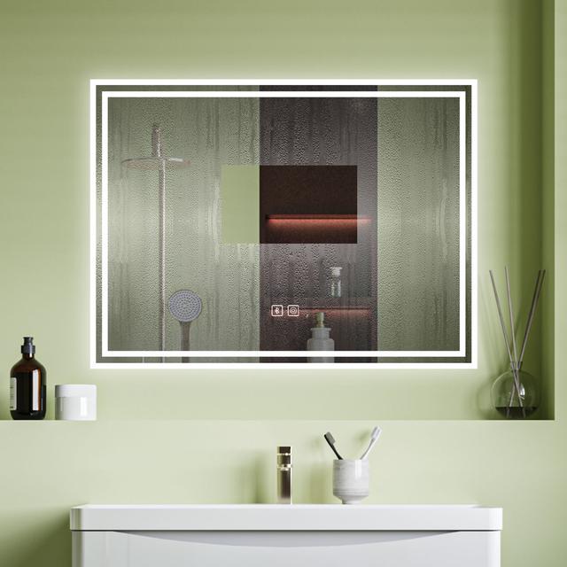 Ian Rectangle Wall Mirror Metro Lane Size: 60 cm x 80 cm on Productcaster.