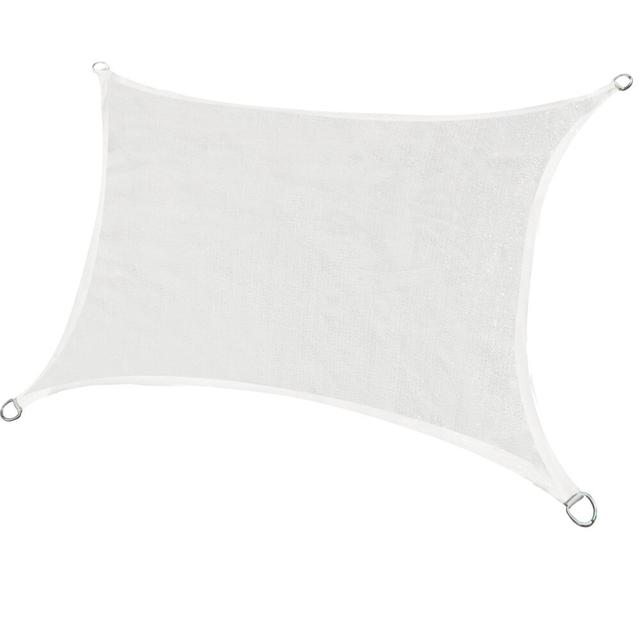 Drumsough 3m x 2m Rectangular Shade Sail Dakota Fields Colour: White on Productcaster.