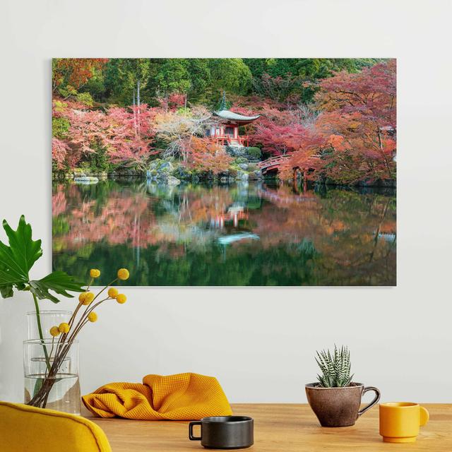 Leinwandbild Daigo Ji Tempel im Herbst Ebern Designs Format: 260g/qm Canvas, Größe: 60 cm H x 90 cm B on Productcaster.