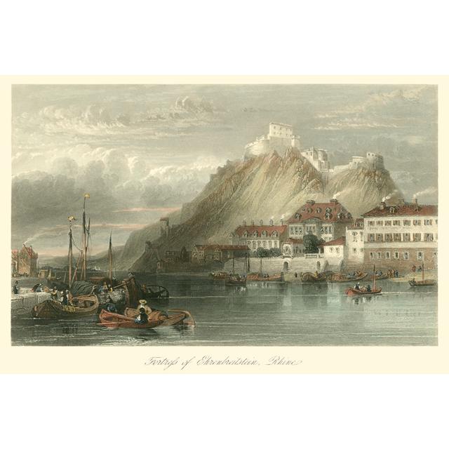 Fortress On The Rhine by W.L. Leitch - Wrapped Canvas Print Longshore Tides Size: 30cm H x 46cm W x 3.8cm D on Productcaster.