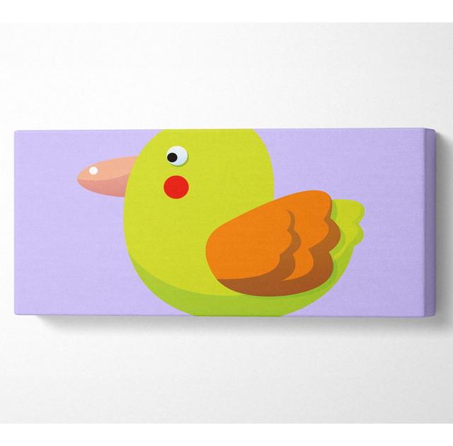 Red Spot Bird Lilac - Wrapped Canvas Art Prints Rosalind Wheeler Size: 40.6cm H x 101.6cm W x 10cm D on Productcaster.