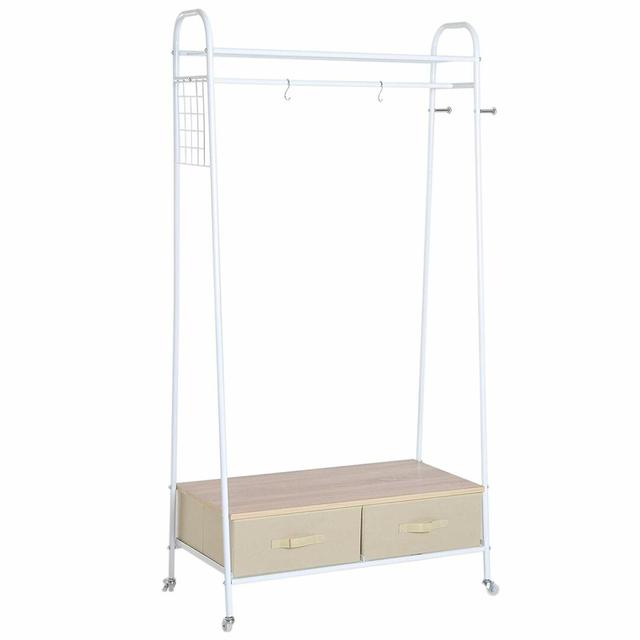 Sylvan 99Cm Rolling Clothes Racks Hashtag Home on Productcaster.