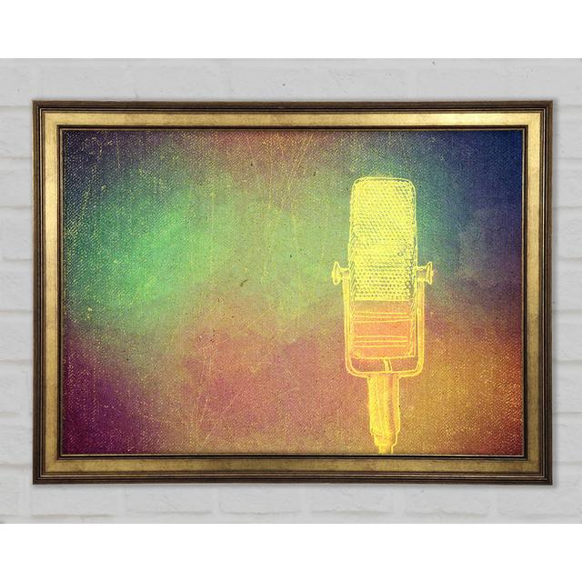 Retro Mic - Single Picture Frame Art Prints Rosalind Wheeler Size: 59.7cm H x 84.1cm W on Productcaster.