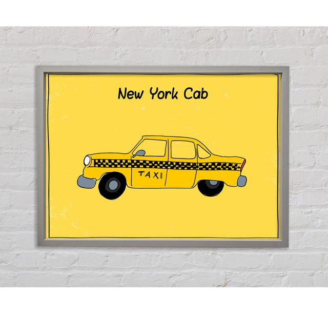 NYC Retro Cab - Single Picture Frame Art Prints on Canvas Borough Wharf Size: 84.1cm H x 118.9cm W x 3.3cm D on Productcaster.