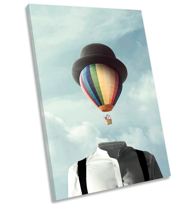 Hot Air Balloon Top Hat - Wrapped Canvas Graphic Art Maturi Size: 137.2cm H x 91.4cm W x 4cm D on Productcaster.