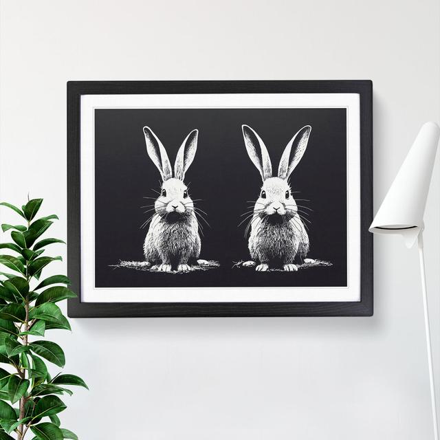 Two Rabbits Vol.2 - Picture Frame Graphic Art Brambly Cottage Size: 25cm H x 34cm W x 2cm D, Frame Colour: Black Framed on Productcaster.