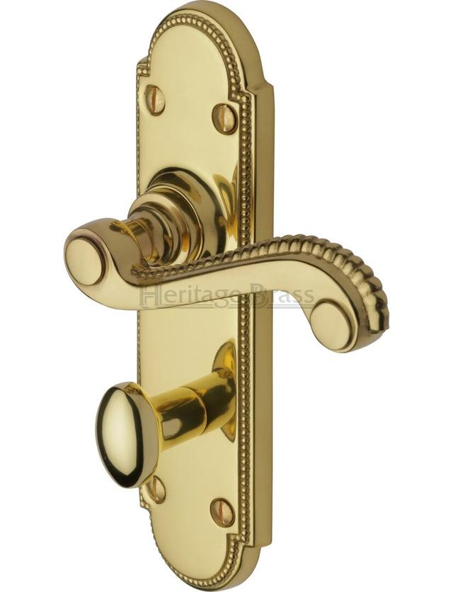 Adam Door Handle (Set of 2) Heritage Brass on Productcaster.