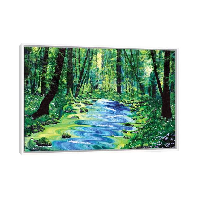 Enchanted Woodland by Bragi Ingibergsson - Painting on Canvas Union Rustic Frame Option: White, Size: 45.72cm H x 66.04cm W x 3.81cm D on Productcaster.