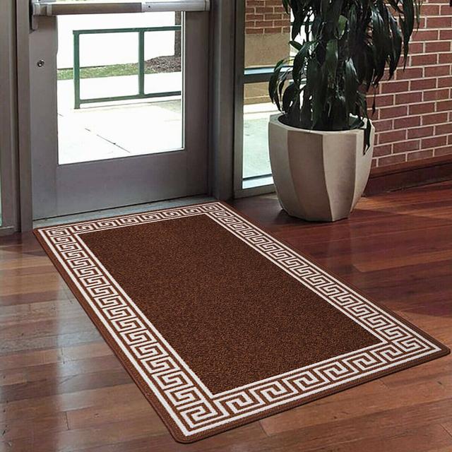 Meiko Machine Woven Brown/White Rug Fairmont Park Rug Size: Rectangle 67 x 120 cm on Productcaster.