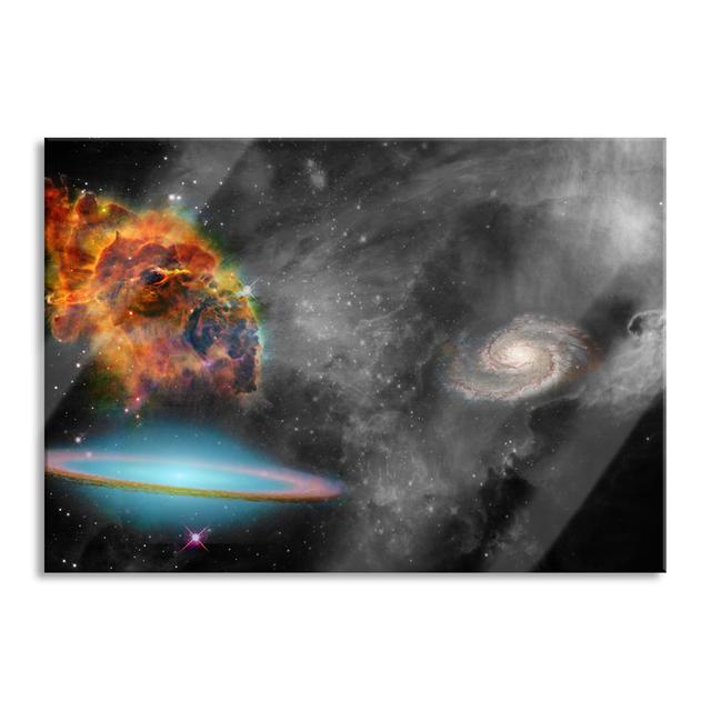 Impressive Galaxy - Unframed Graphic Art on Glass Ivy Bronx Size: 60cm H x 80cm W x 0.4cm D on Productcaster.