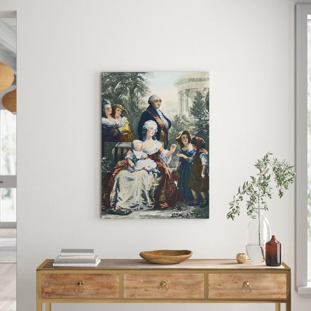 'King Louis XVI with Marie Antoinette and Family' Painting Astoria Grand Size: 100 cm H x 73.3 cm W x 3.8 cm D, Format: Wrapped Canvas on Productcaster.