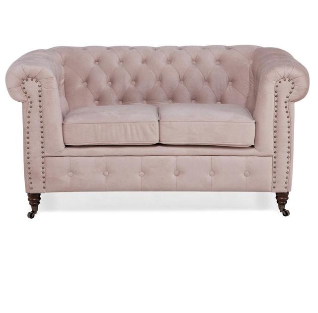 Zweiersofa Latimer ClassicLiving Polsterfarbe: Rosa on Productcaster.