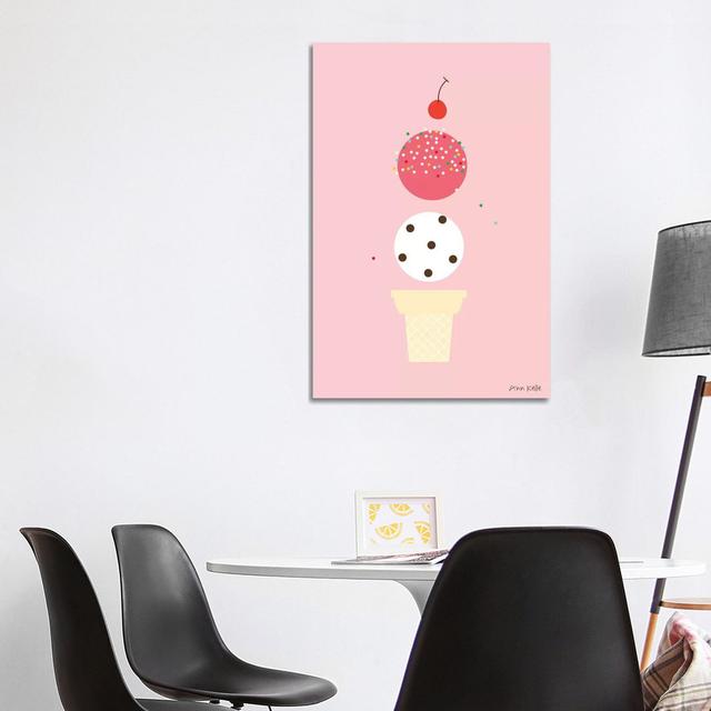 Ice Cream and Cherry II by Ann Kelle - Wrapped Canvas Art Prints ClassicLiving Size: 101.6cm H x 66.04cm W x 3.81 cm D on Productcaster.