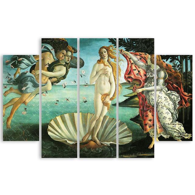 5-tlg. Leinwandbilder-Set The Birth of Venus von Sandro Botticelli Astoria Grand on Productcaster.