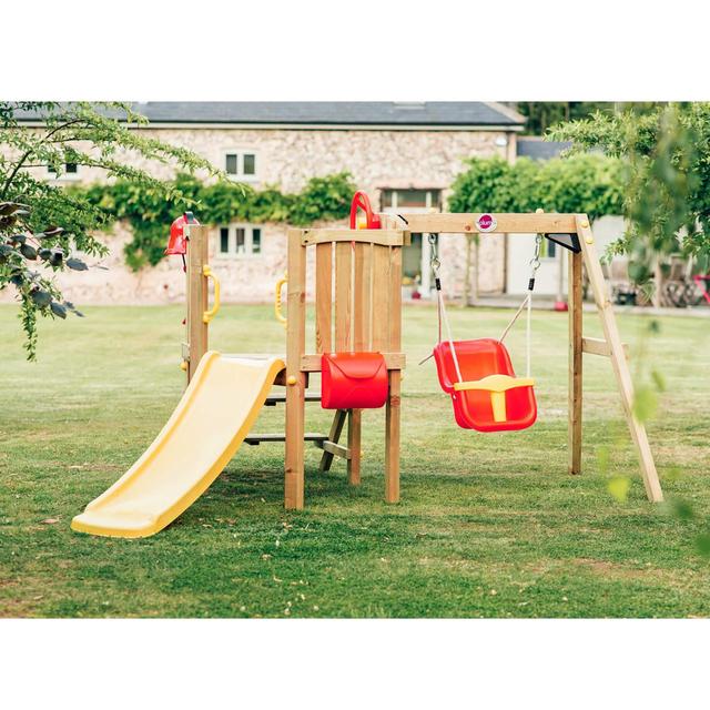 Plum Swing Set with 1 Swing(s) , 1 Slide(s) Plum on Productcaster.