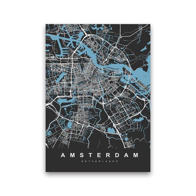 Amsterdam II - Print Borough Wharf Format: Wrapped Canvas, Size: 84cm H x 60cm W x 1cm D on Productcaster.