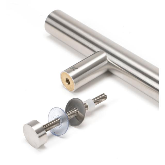 SS (316) 1.5m T Bar Handle Bolt Fix 32mm Ø From The Anvil Finish: Satin Nickel on Productcaster.