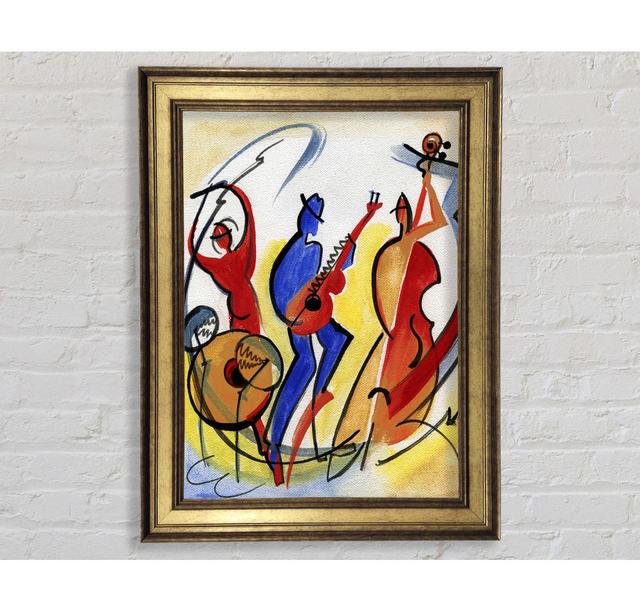 Colourful Band Framed Print Ivy Bronx Size: 141.4cm H x 100cm W x 8cm D on Productcaster.