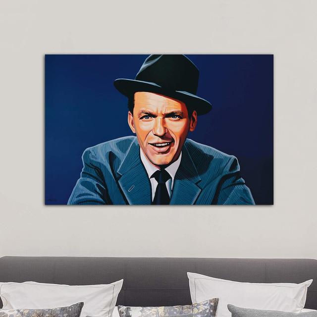 Frank Sinatra by Paul Meijering - Wrapped Canvas Painting Latitude Run Size: 66.04cm H x 101.6cm W x 1.91cm D on Productcaster.