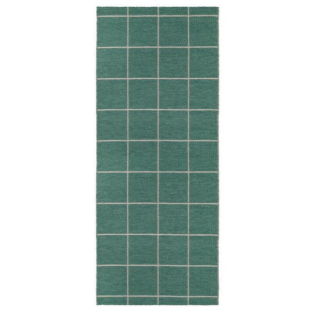 Flatweave Rug in Green with Geometric Pattern for Outdoor Use by Latitude Run, Rug Size: Runner 60 x 300cm on Productcaster.