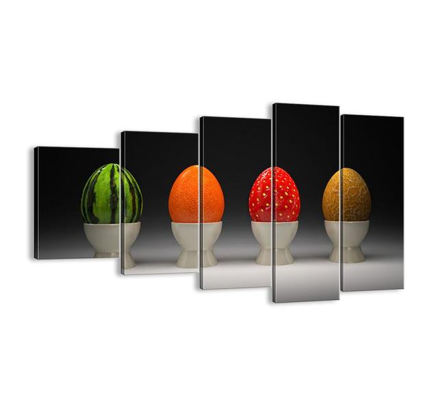 Fruit Breakfast - 5 Piece Unframed Photograph Print Set on Canvas Brayden Studio Size: 60cm H x 100cm W x 1.8cm D on Productcaster.