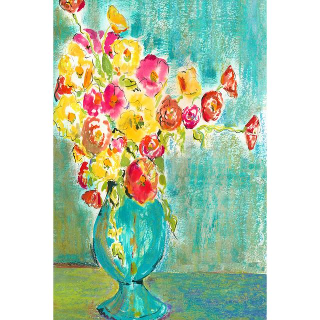 Pastel Vase I - Wrapped Canvas Painting Rosalind Wheeler Size: 30cm H x 20cm W x 3.8cm D on Productcaster.