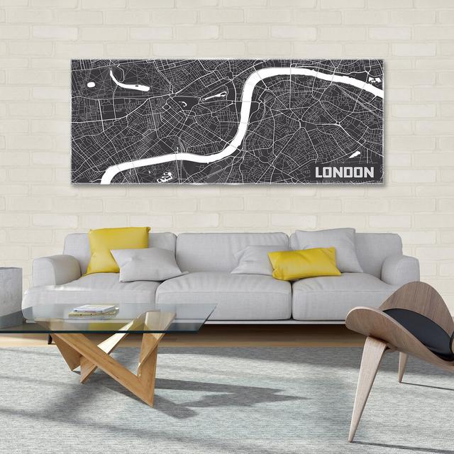 London Map Photograph Print on Glass Latitude Run Size: 60.5cm H x 136cm W on Productcaster.