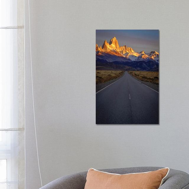 Argentina, Patagonia. Fitz Roy, Highway by George Theodore - Wrapped Canvas Print Alpen Home Size: 66.04cm H x 45.72cm W x 1.9cm D on Productcaster.