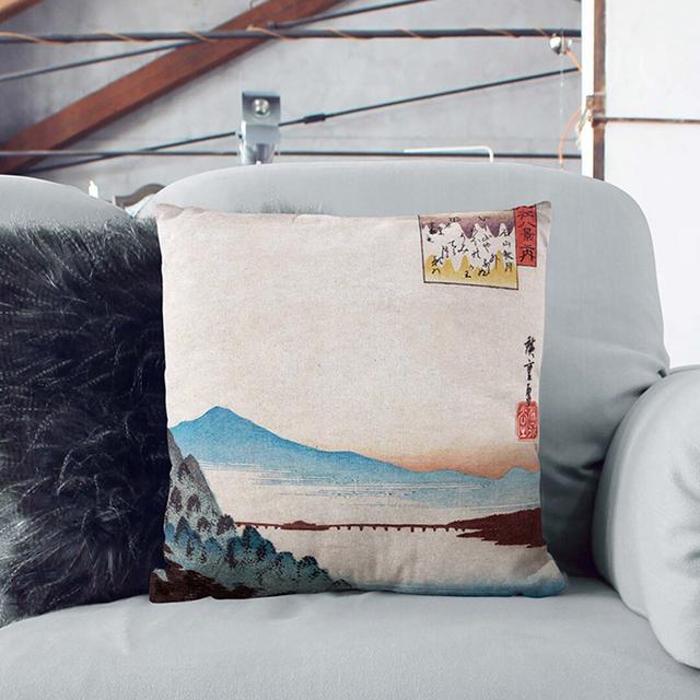 Autumn Moon at Ishiyama by Utagawa Hiroshige Cushion with Filling East Urban Home Size: 40 x 40 cm on Productcaster.