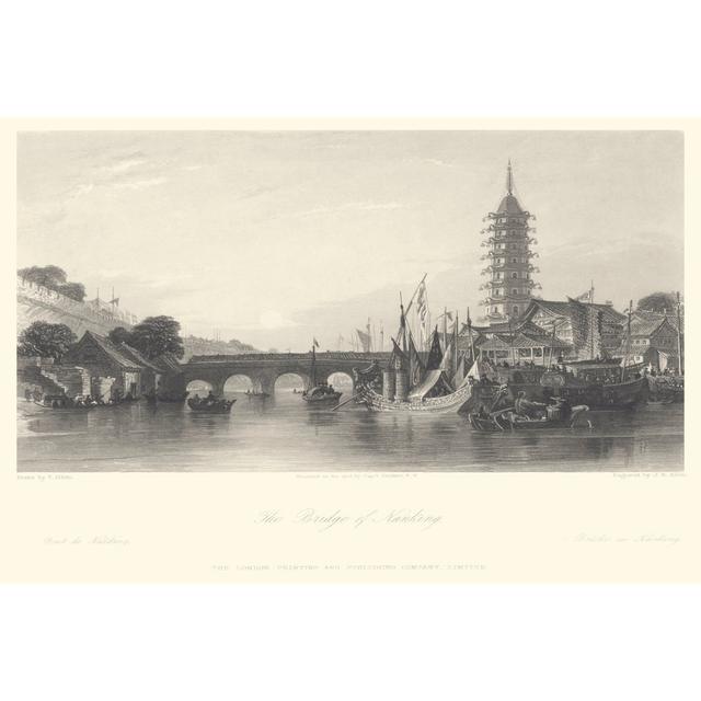 The Bridge Of Nanking by T. Allom - Wrapped Canvas Art Prints Longshore Tides Size: 61cm H x 91cm W on Productcaster.